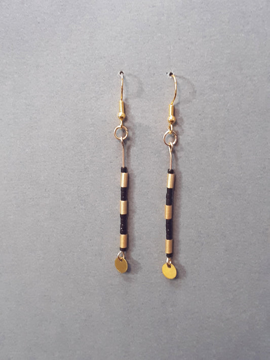 Black & Gold Earrings